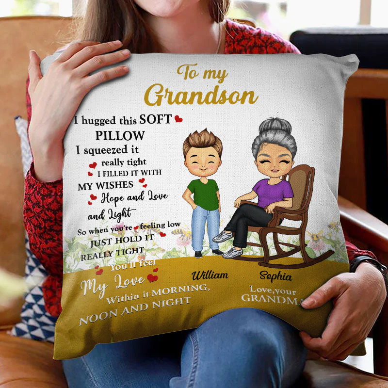 You'll Feel My Love - Gift For Grandma, Grandkids - Personalized Custom Pillow - Image 2