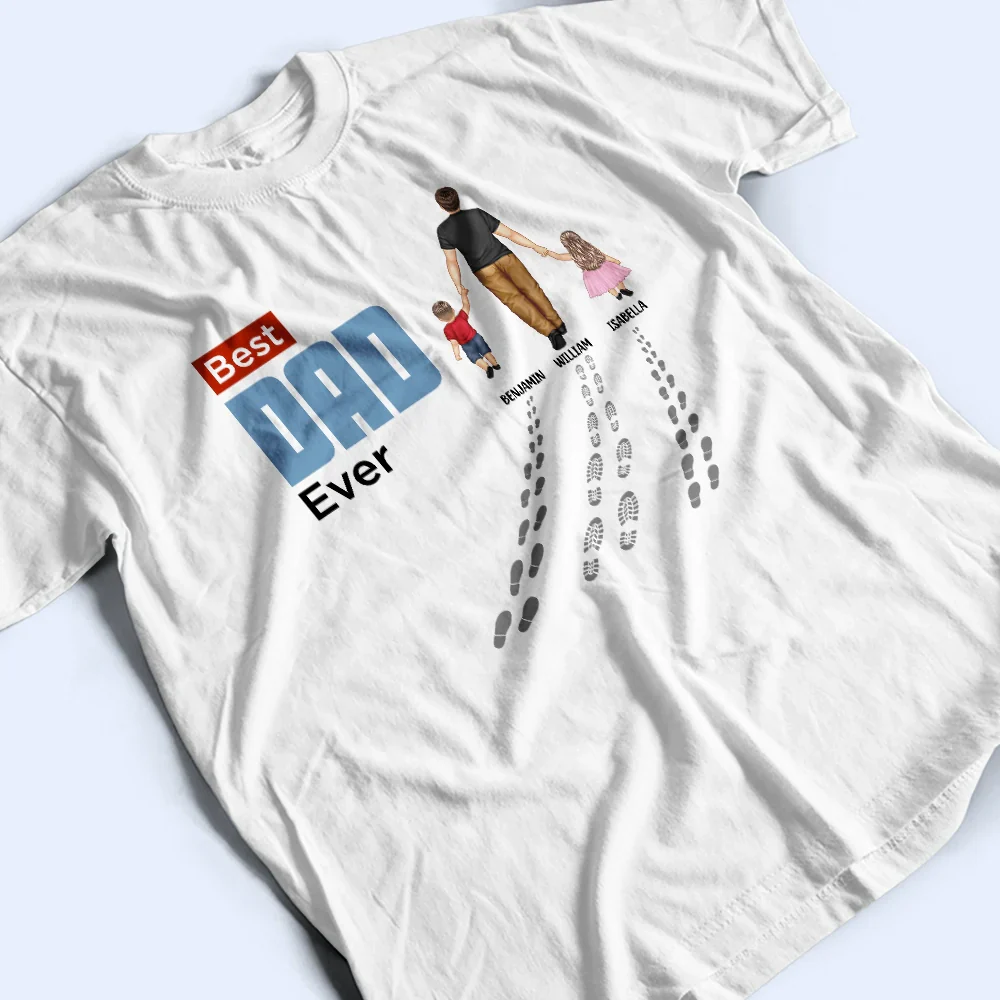 You'll Never Walk Alone Dad & Children - Personalized T Shirt - Image 3