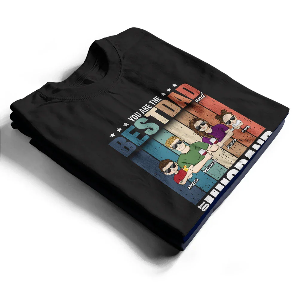 Young Best Dad Hot Husband - Personalized T Shirt - Image 2