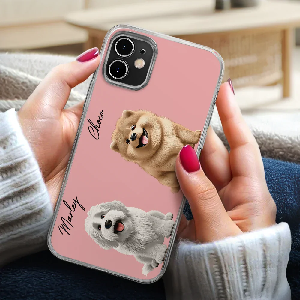 Your Dog 3D Cartoon Effect - Personalized Clear Phone Case - Image 3