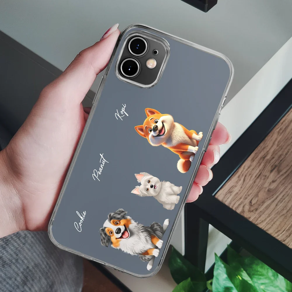 Your Dog 3D Cartoon Effect - Personalized Clear Phone Case - Image 6