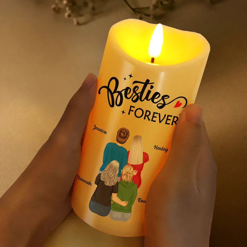 Your Heart And My Heart Are Very Old Friends Friendship - Personalized Flameless LED Candle - Image 3