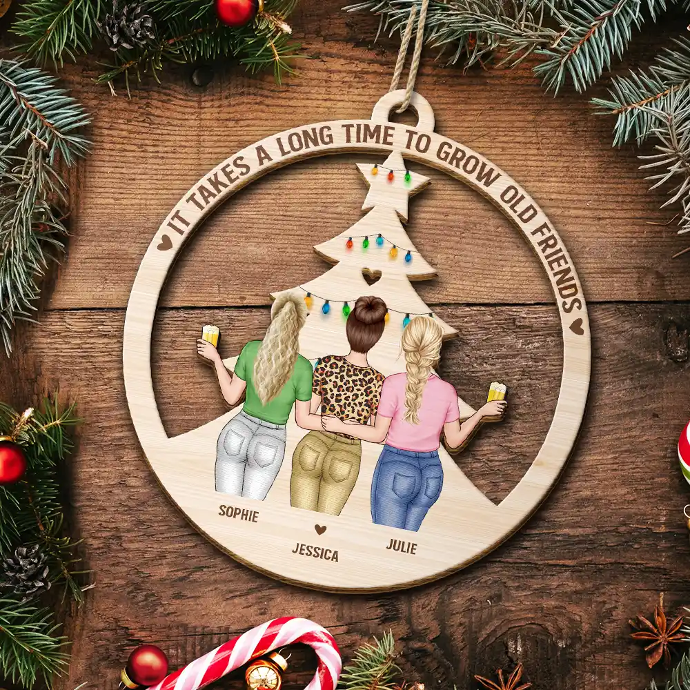 Your Heart And My Heart Are Very Old Friends - Personalized Wooden Cutout Ornament - Image 5