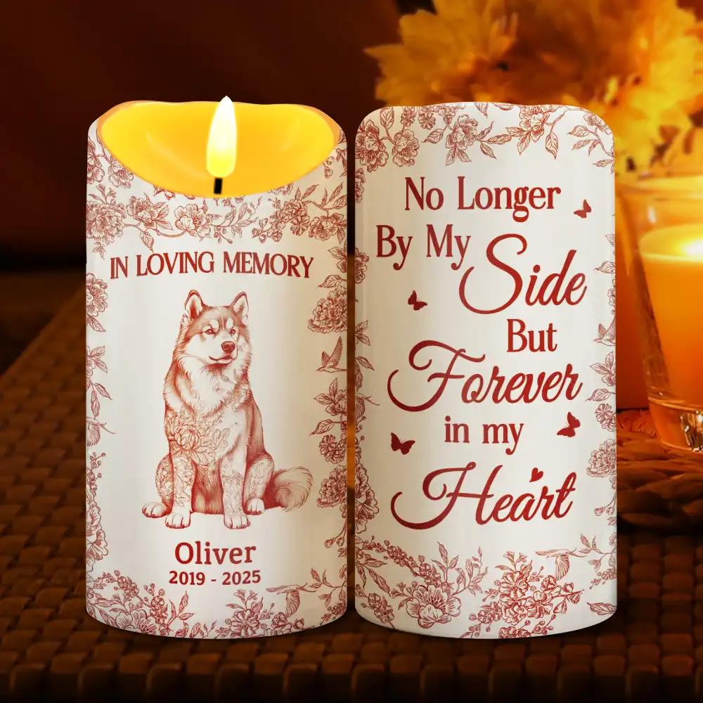 Your Light Will Always Shine In My Heart Memorial Dog Cat - Personalized Flameless LED Candle - Image 2