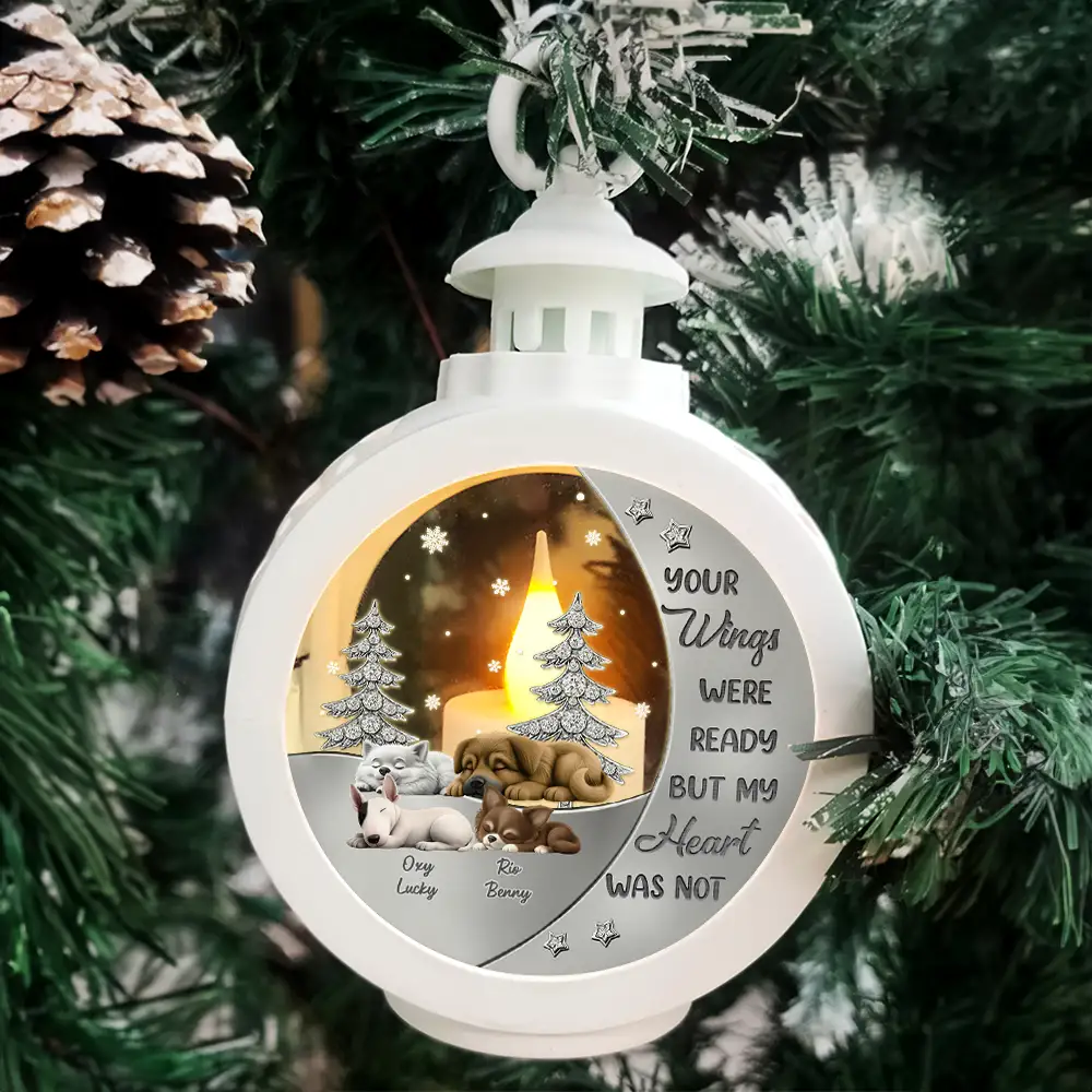 Your Light Will Always Shine In My Heart Printed Gemstones Art - Personalized Candlelight Lantern Ornament - Image 4
