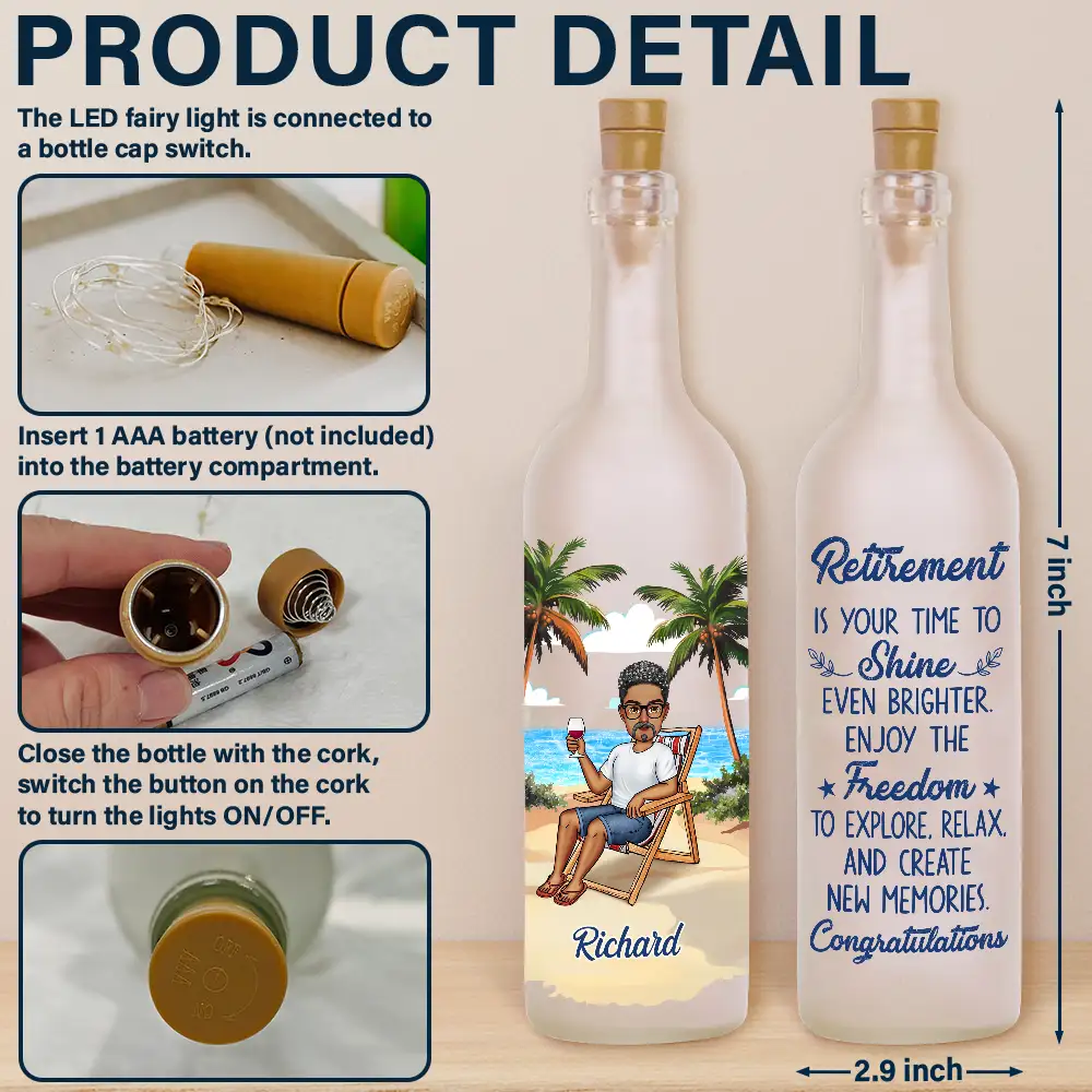 Your Time Shine Even Brighter - Personalized Bottle Light - Image 4