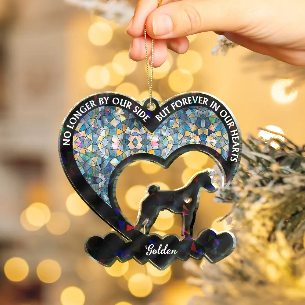 Your Were My Favorite Hello Dog Memorial - Personalized Holographic Acrylic Ornament - Image 4