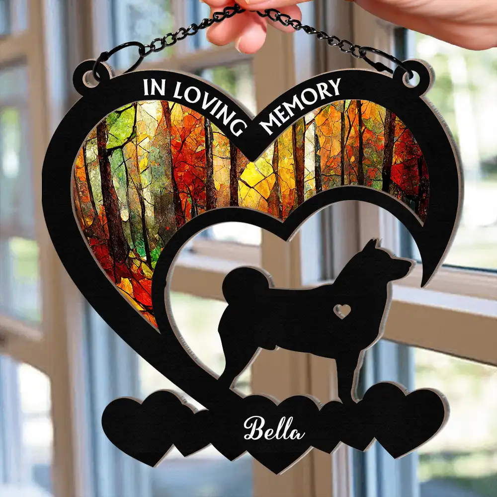 Your Were My Favorite Hello Dog Memorial - Personalized Window Hanging Suncatcher Ornament - Image 2