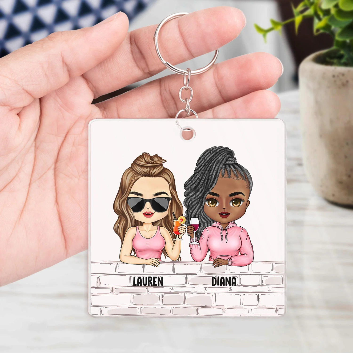 You're An Amazing Human What An Incredible Idiot - Funny, Anniversary, Birthday Gift For Brother, Sister, Husband, Wife, Bestie, Sibling - Personalized Acrylic Keychain - Image 4