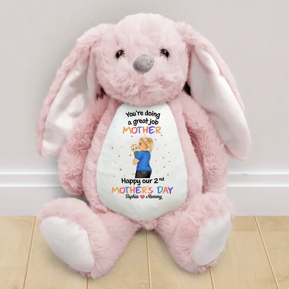 You're Doing A Great Job - Personalized Soft Toy Bunny - Image 2