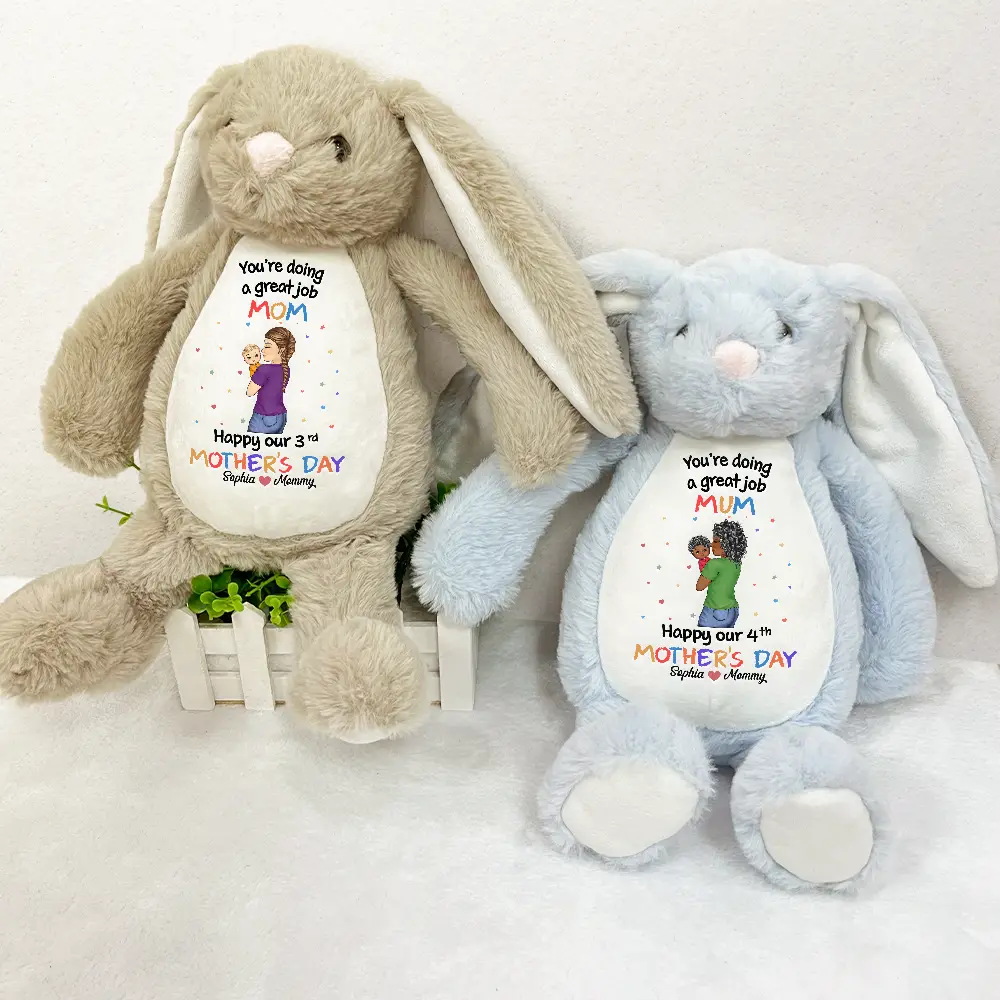 You're Doing A Great Job - Personalized Soft Toy Bunny - Image 3
