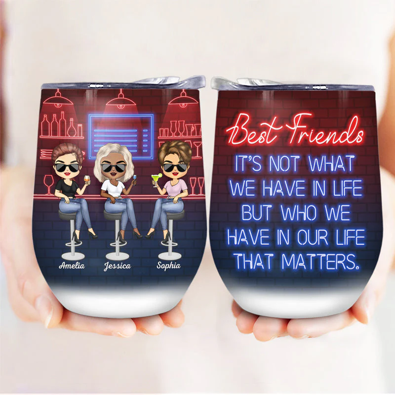 You're My Favorite Best Friends - Bestie BFF Gift - Personalized Custom Wine Tumbler - Image 3