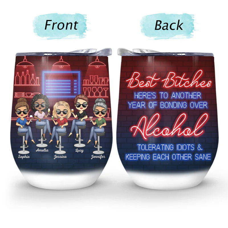 You're My Favorite Best Friends - Bestie BFF Gift - Personalized Custom Wine Tumbler - Image 4