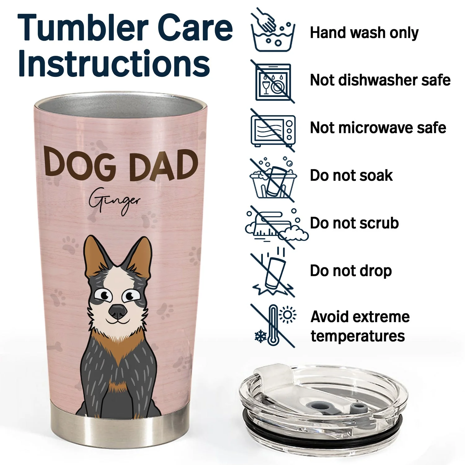 You're My Favorite Human - Gift For Dog, Pet Lovers - Personalized Tumbler - Image 5