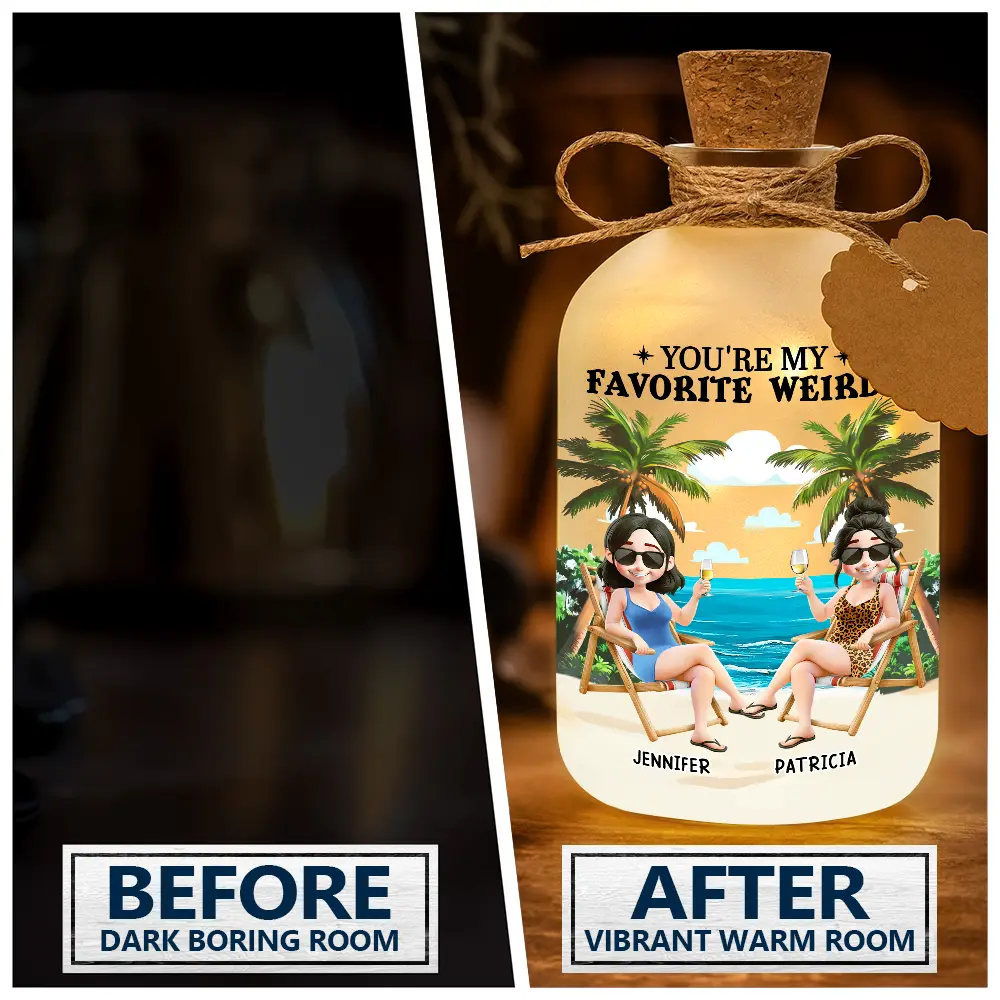 You're My Favorite Weirdo - Personalized Short Bottle Light - Image 2