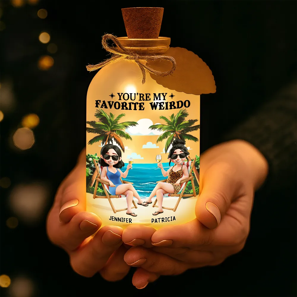 You're My Favorite Weirdo - Personalized Short Bottle Light - Image 4