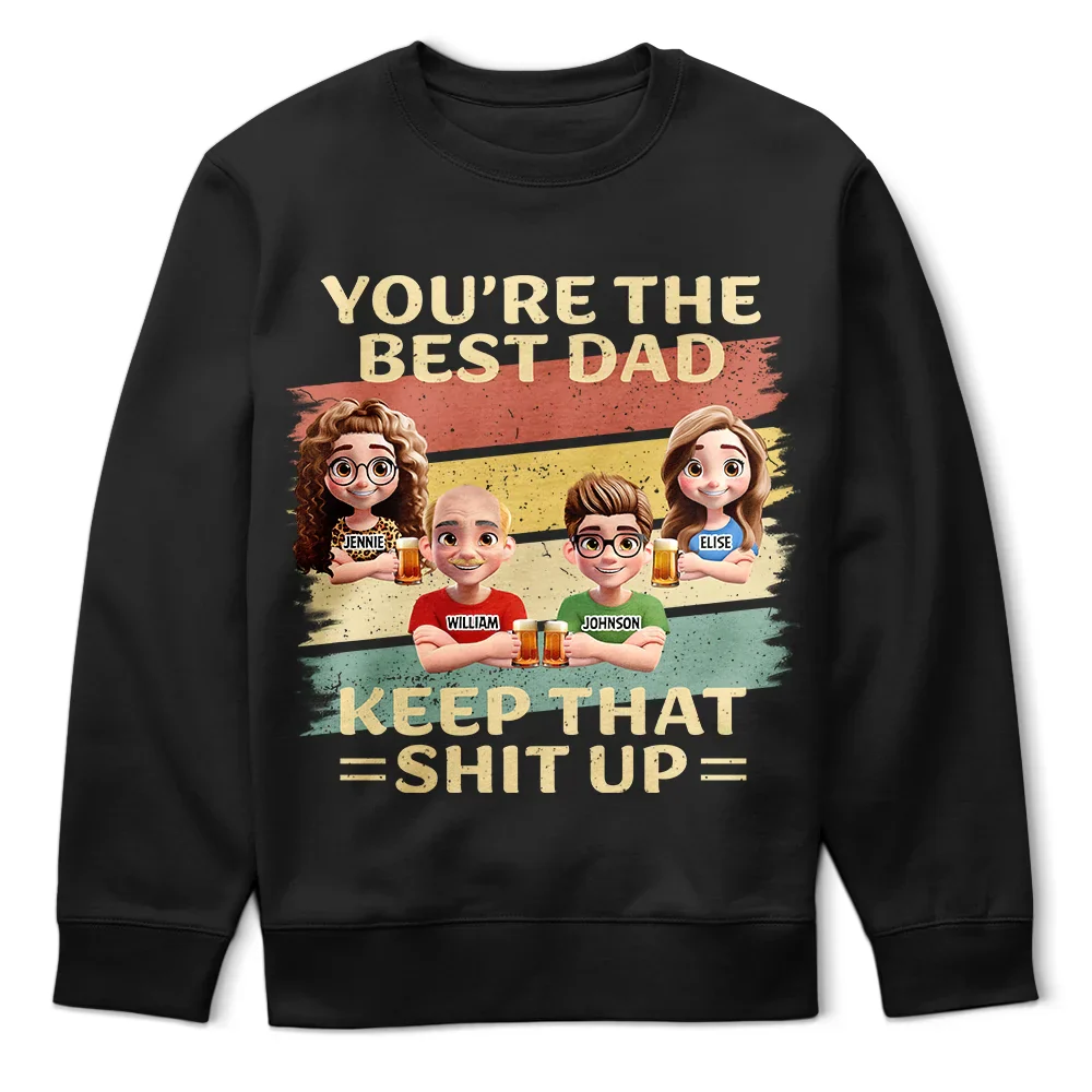 You're The Best Dad - Personalized T Shirt - Image 5