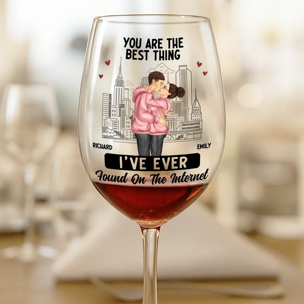 You're The Best Thing - Personalized Wine Glass - Image 2
