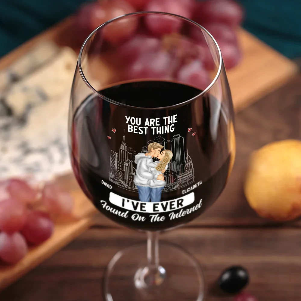 You're The Best Thing - Personalized Wine Glass - Image 3