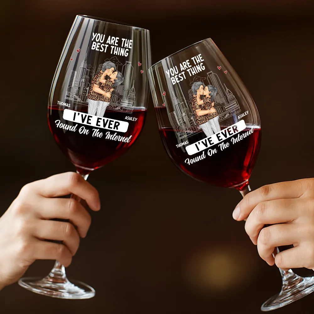 You're The Best Thing - Personalized Wine Glass - Image 4