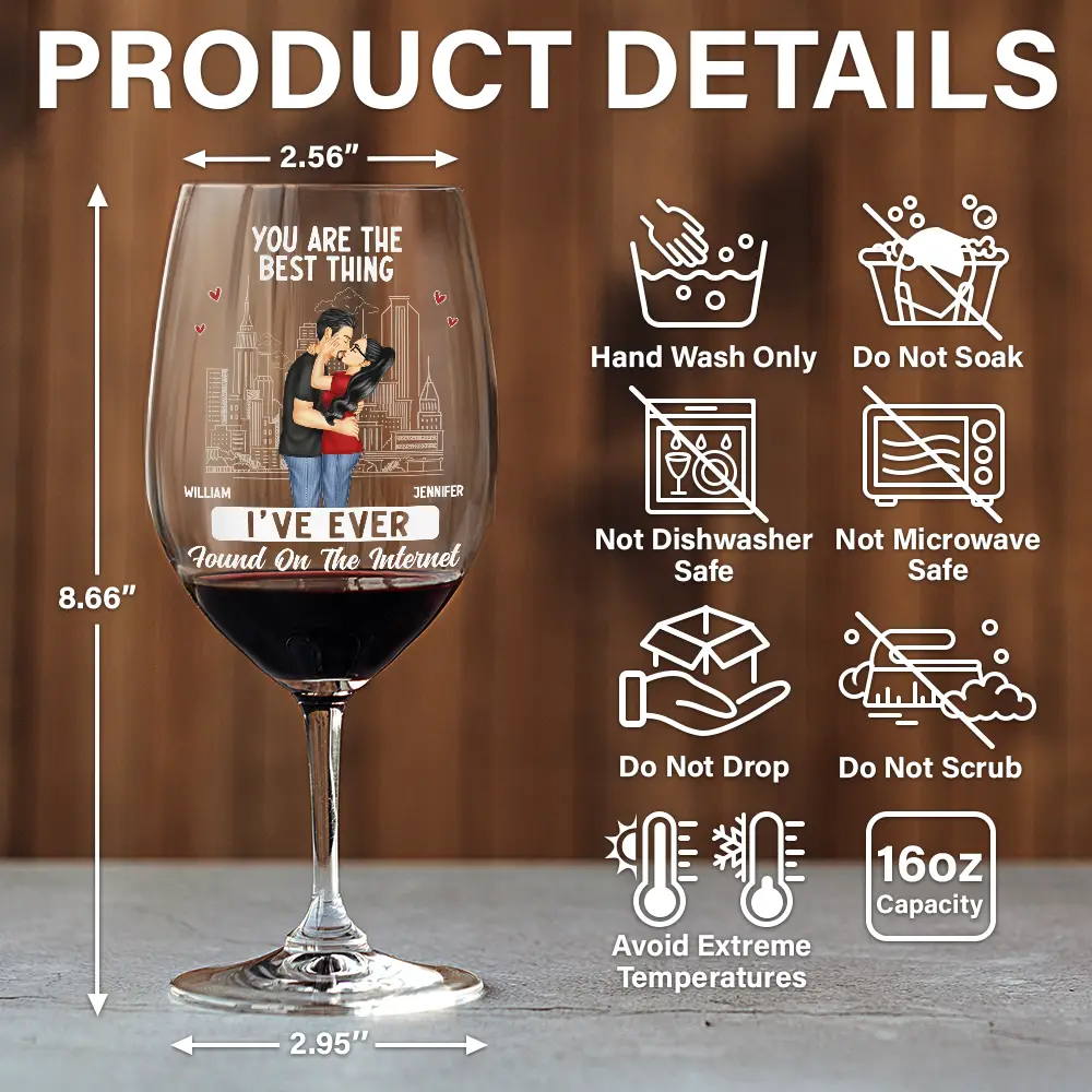 You're The Best Thing - Personalized Wine Glass - Image 5