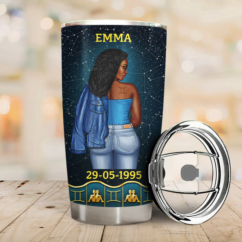 Zodiac Nutrition Facts - Birthday Gift For Girls - Personalized Custom Tumbler - Image 2